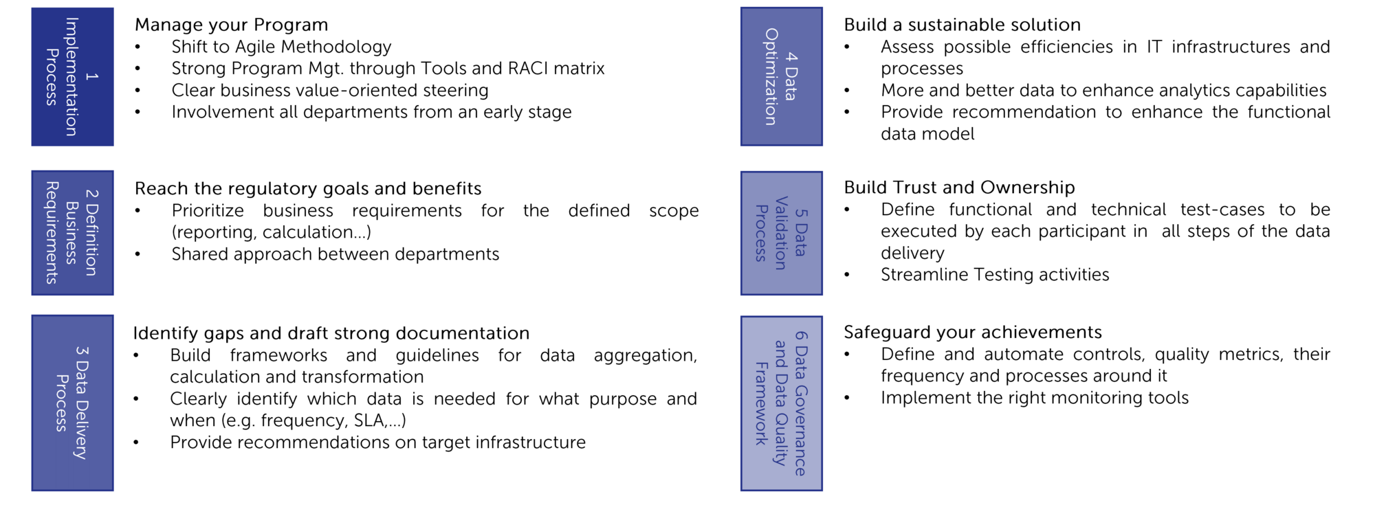Data Management Implementation: Finalyse Steps and deliverables