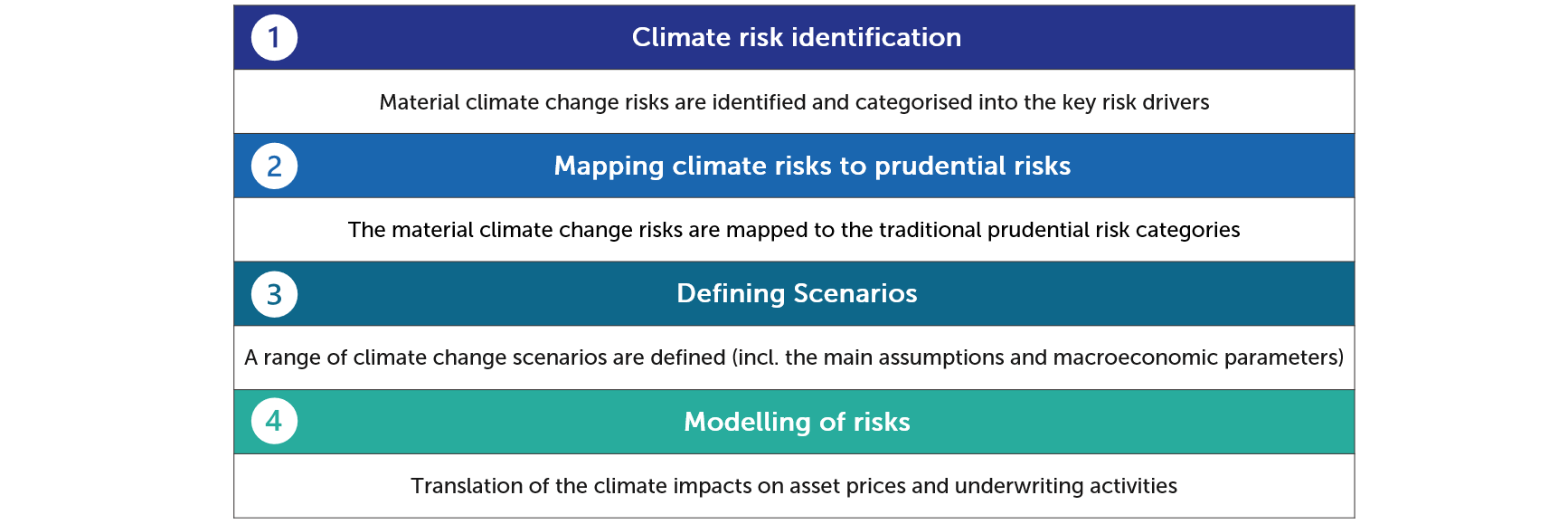 Risk management framework for climate change risk for insurers
